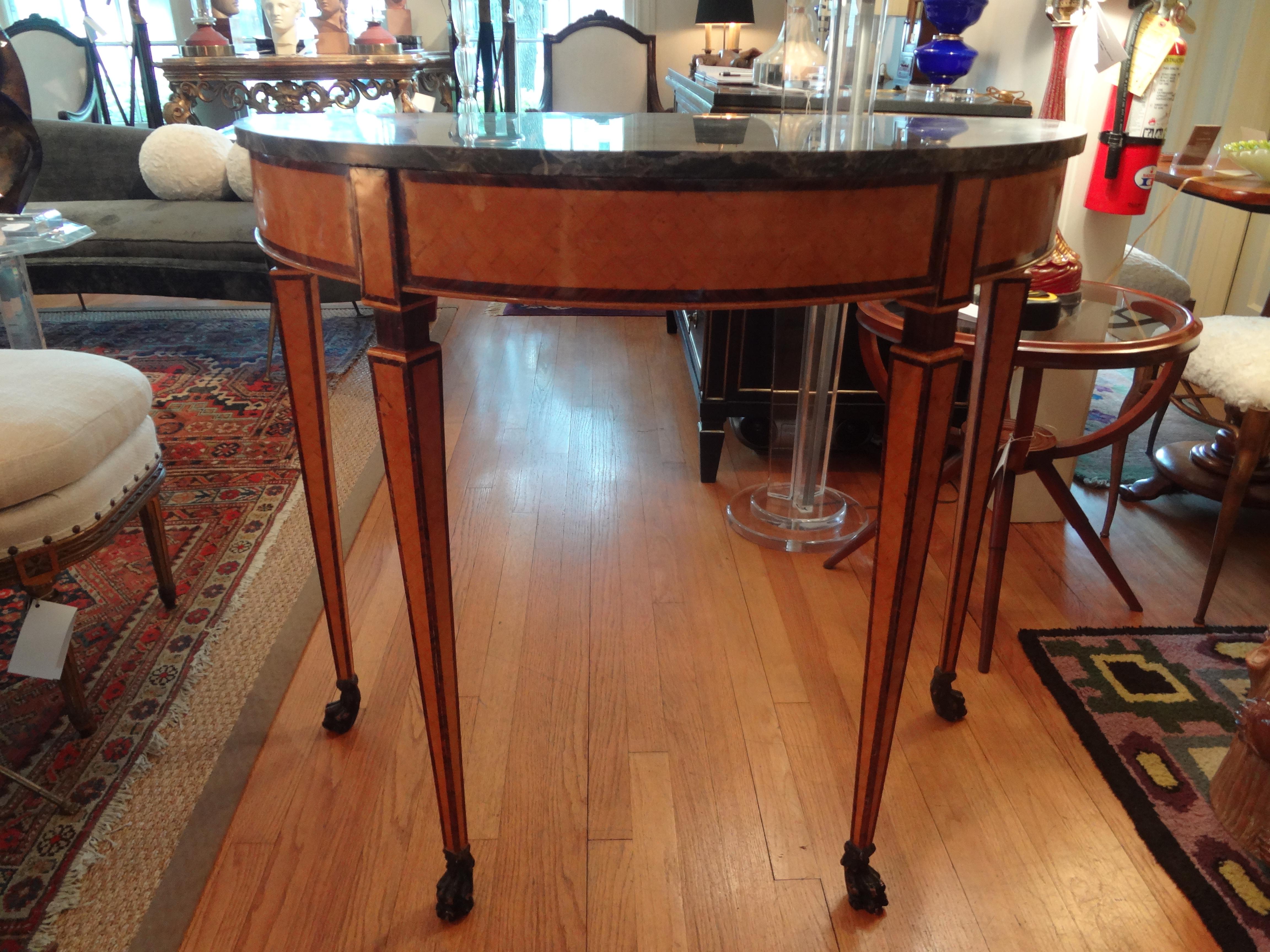 Pair of 19th Century Italian Neoclassical Style Console Tables In Good Condition In Houston, TX