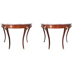 Coppia di tavoli da console in stile neoclassico italiano del XIX secolo