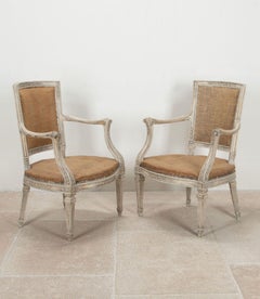 Pair of 19th Century Italian Painted Armchairs