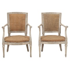 Pair of 19th Century Italian Painted Armchairs
