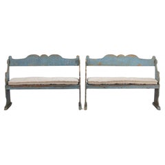 Pair of 19th Century Italian Painted Benches