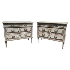 Pair of 19th Century Italian Painted Chest of Drawers