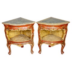 Pair of 19th Century Italian Painted Chests