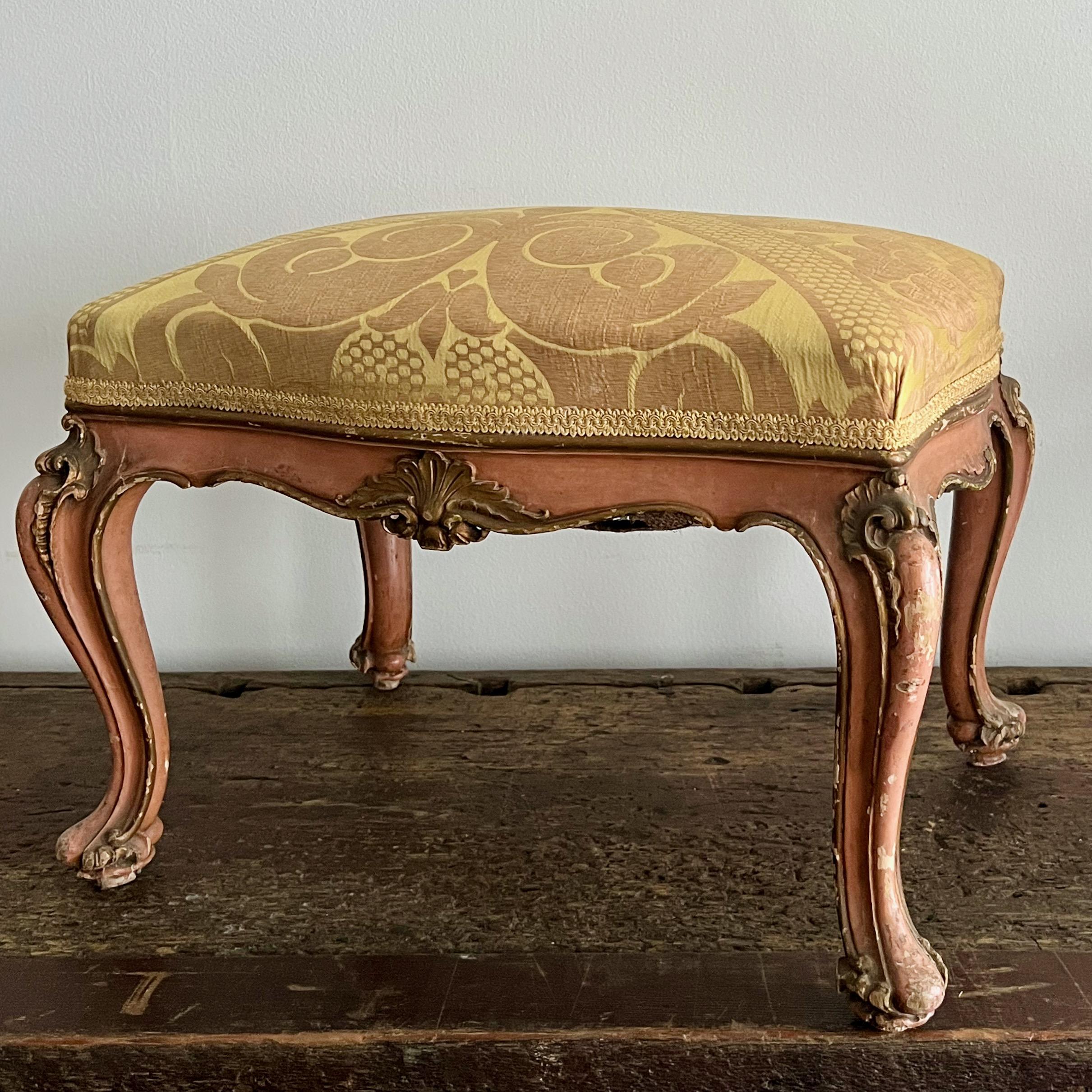 19th Century Pair of 19th century Italian Painted Footstools  For Sale