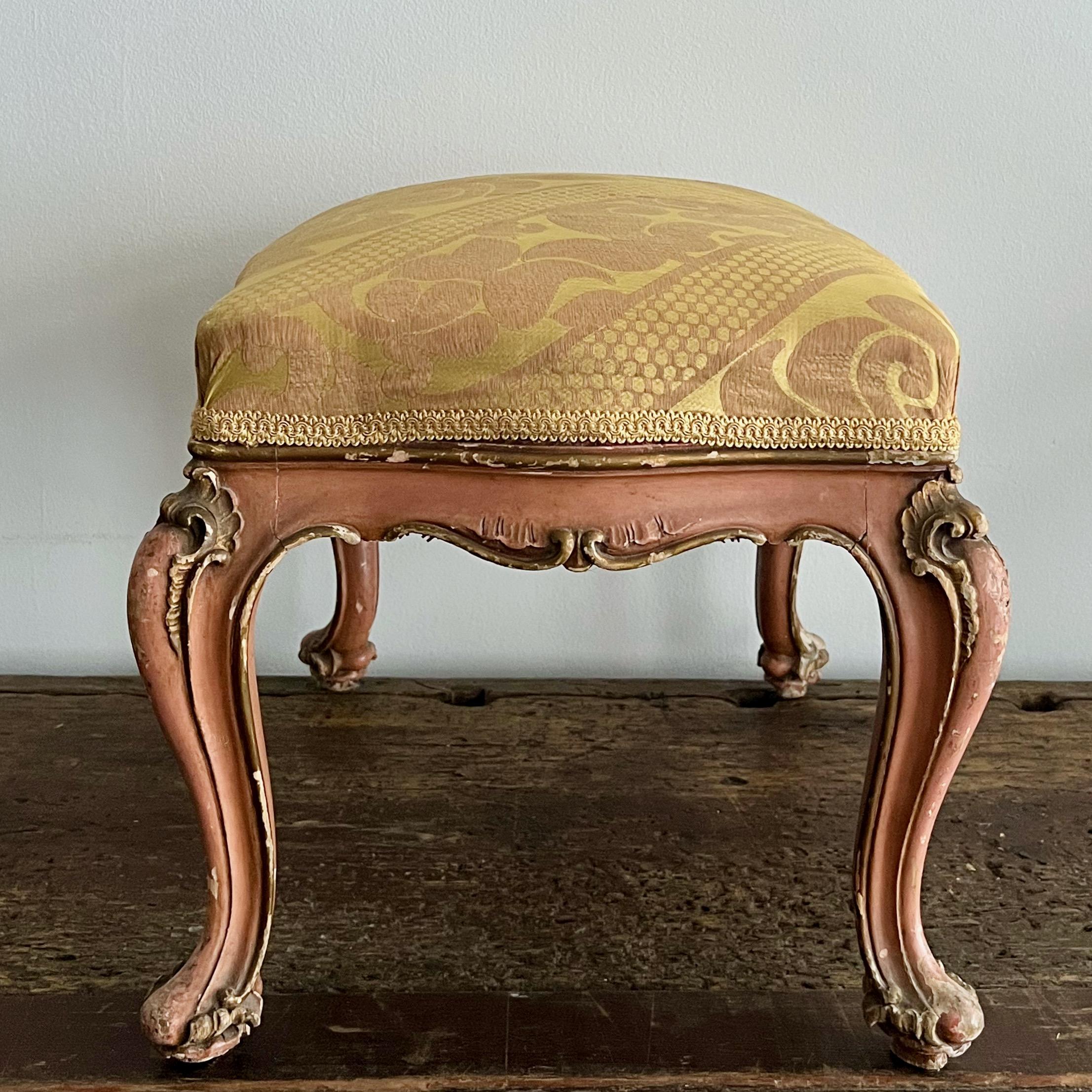 Pair of 19th century Italian Painted Footstools  For Sale 1