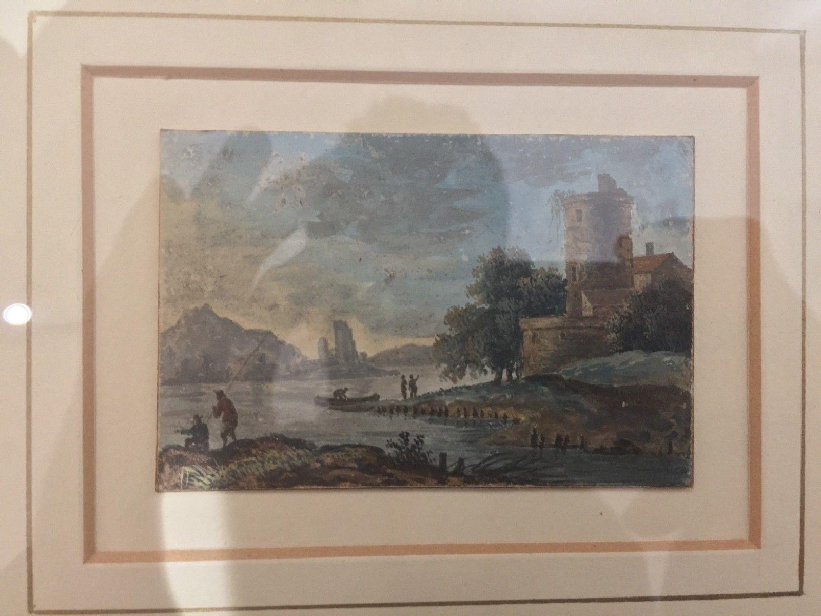 Pair of 19th Century Italian Paintings 1800 Landscape In Excellent Condition For Sale In Toledo, Castilla La Mancha