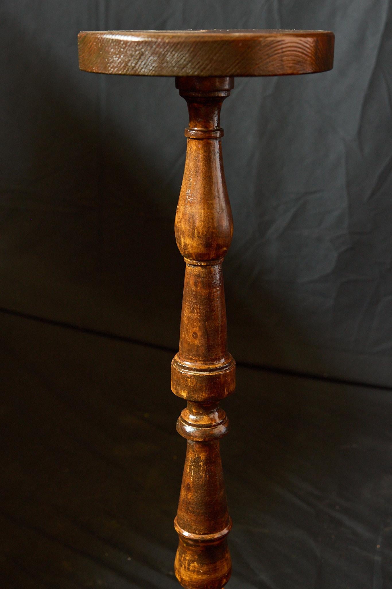 Pair of 19th Century Italian Pine Plant Stands For Sale 5