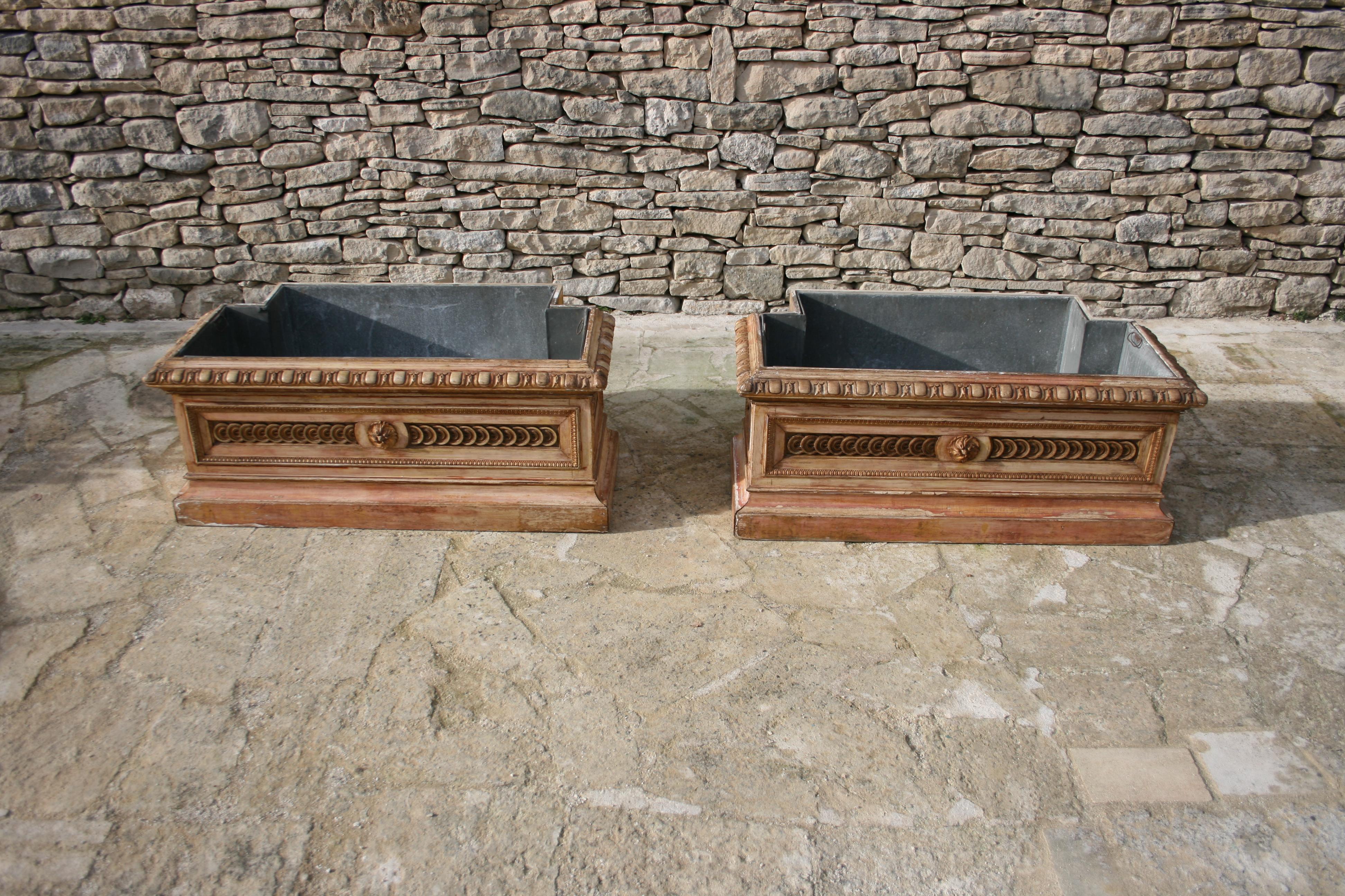 Pair of 19th Century Italian Planters in the Directoire Style In Good Condition In Tetbury, Gloucestershire