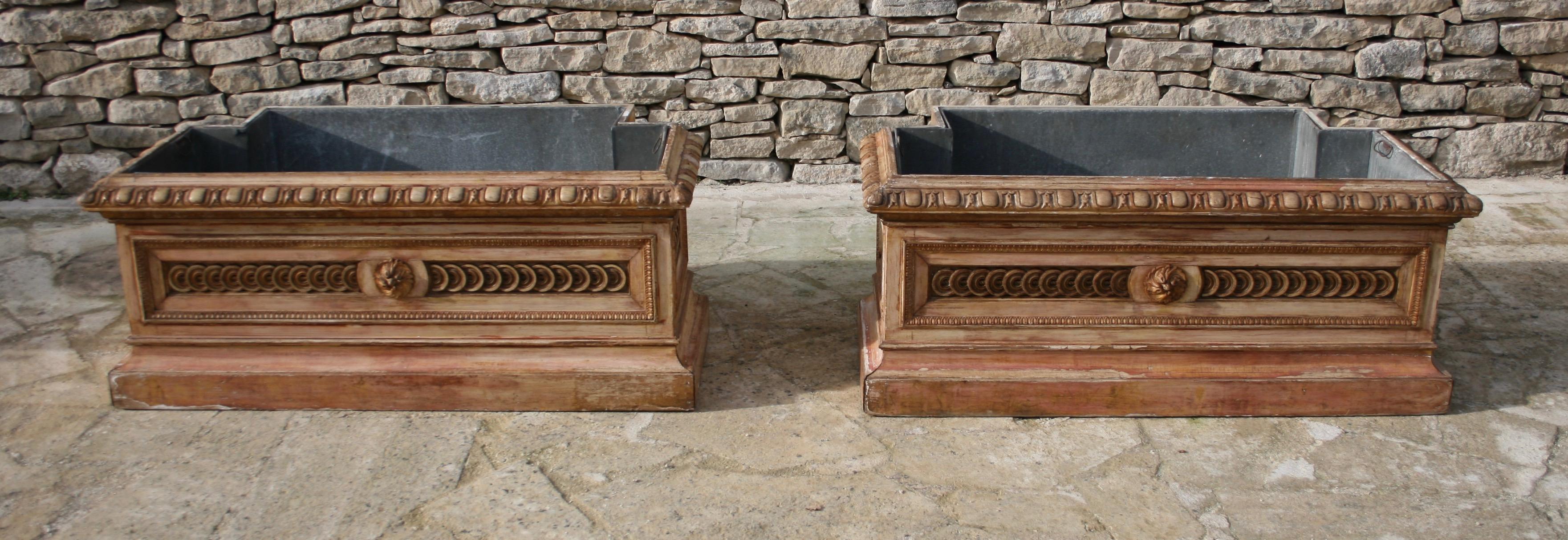 Pair of 19th Century Italian Planters in the Directoire Style 1