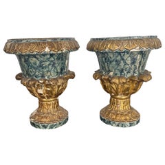 Pair of 19th Century Italian Polychrome Urns