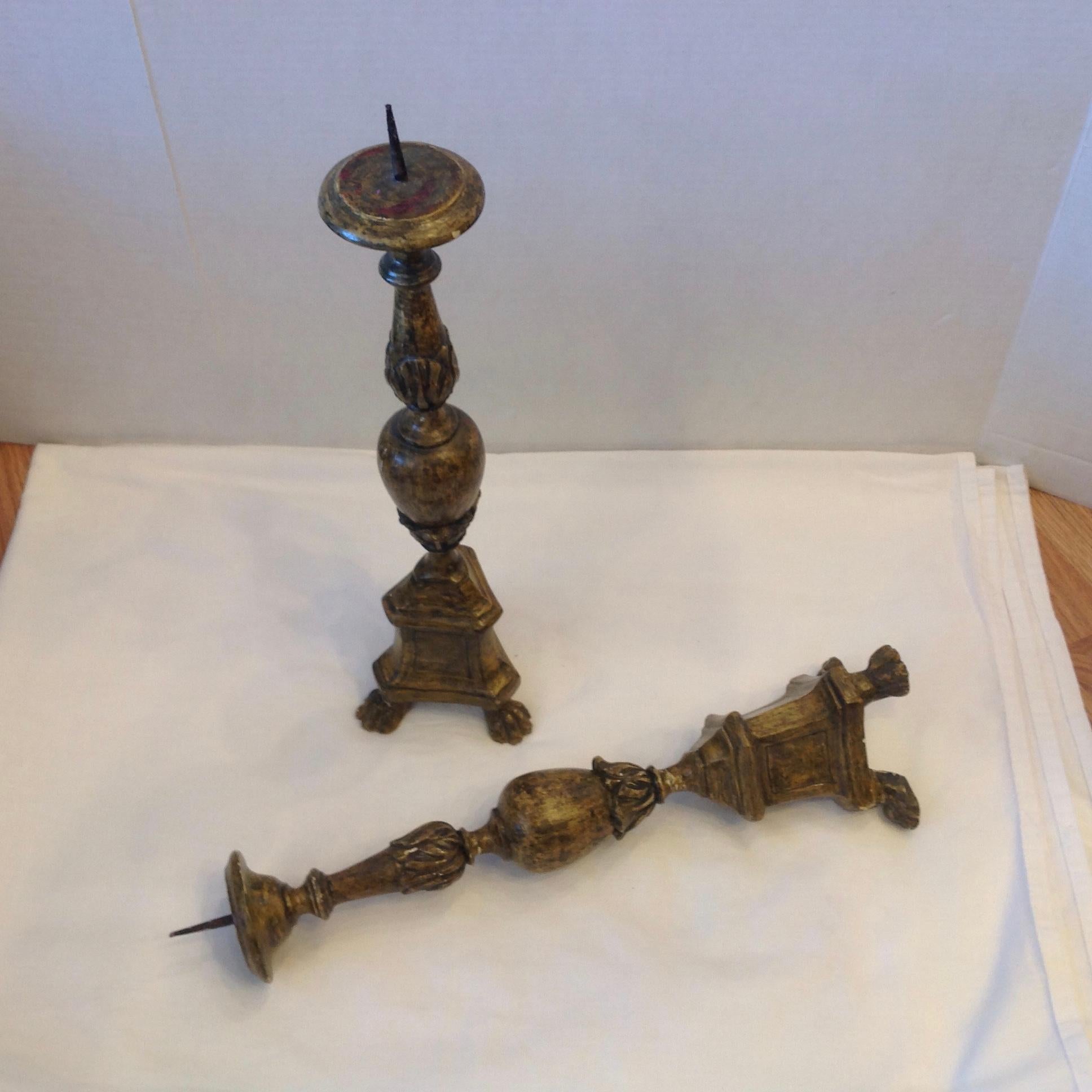 Pair of 19th Century Italian Pricket Sticks For Sale 6