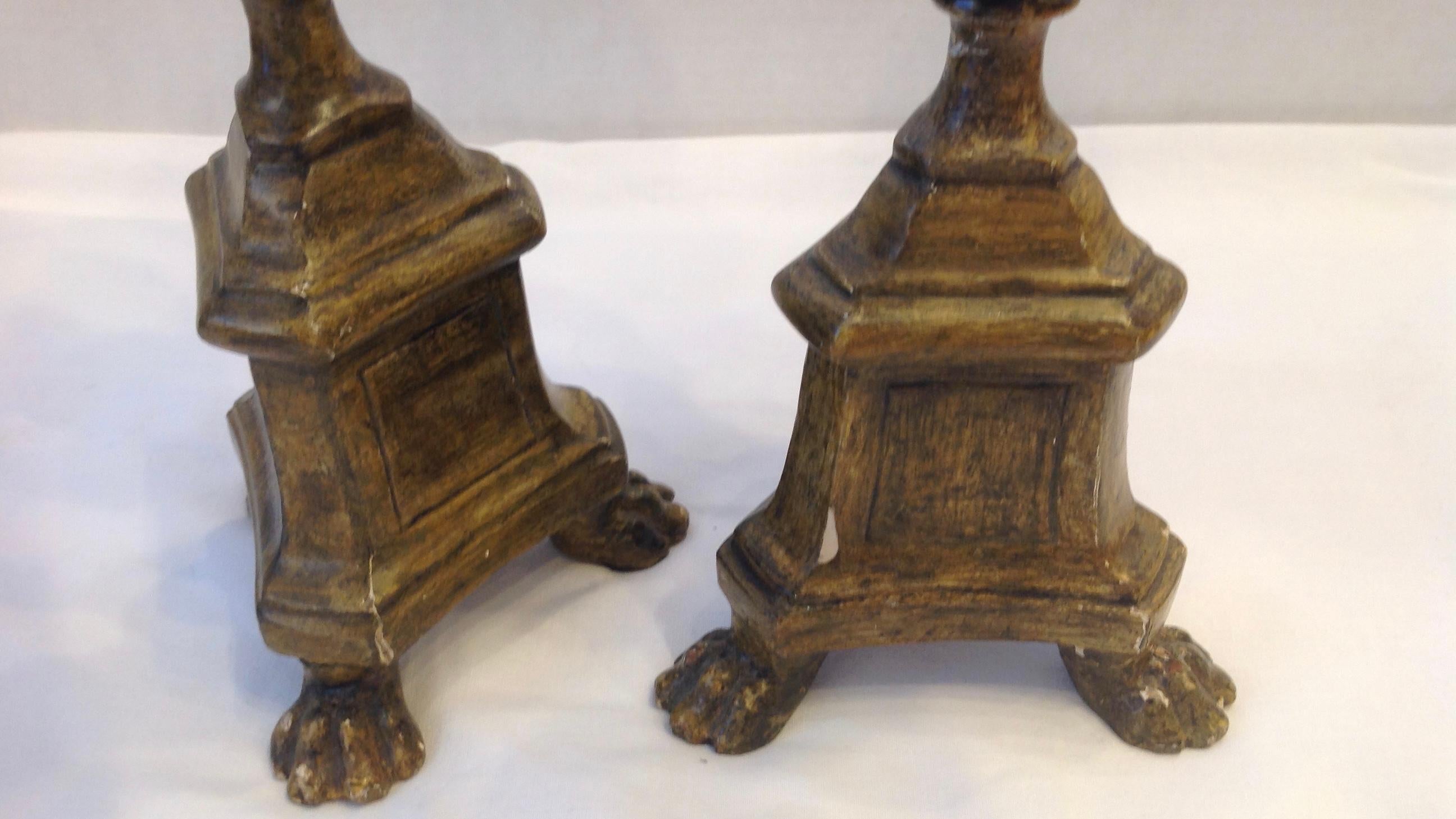 Pair of 19th Century Italian Pricket Sticks For Sale 3