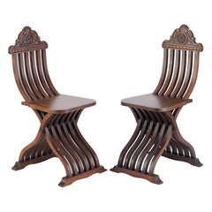 Coppia di Savonarola rinascimentali italiani del XIX secolo: Arco di Siviglia I e II