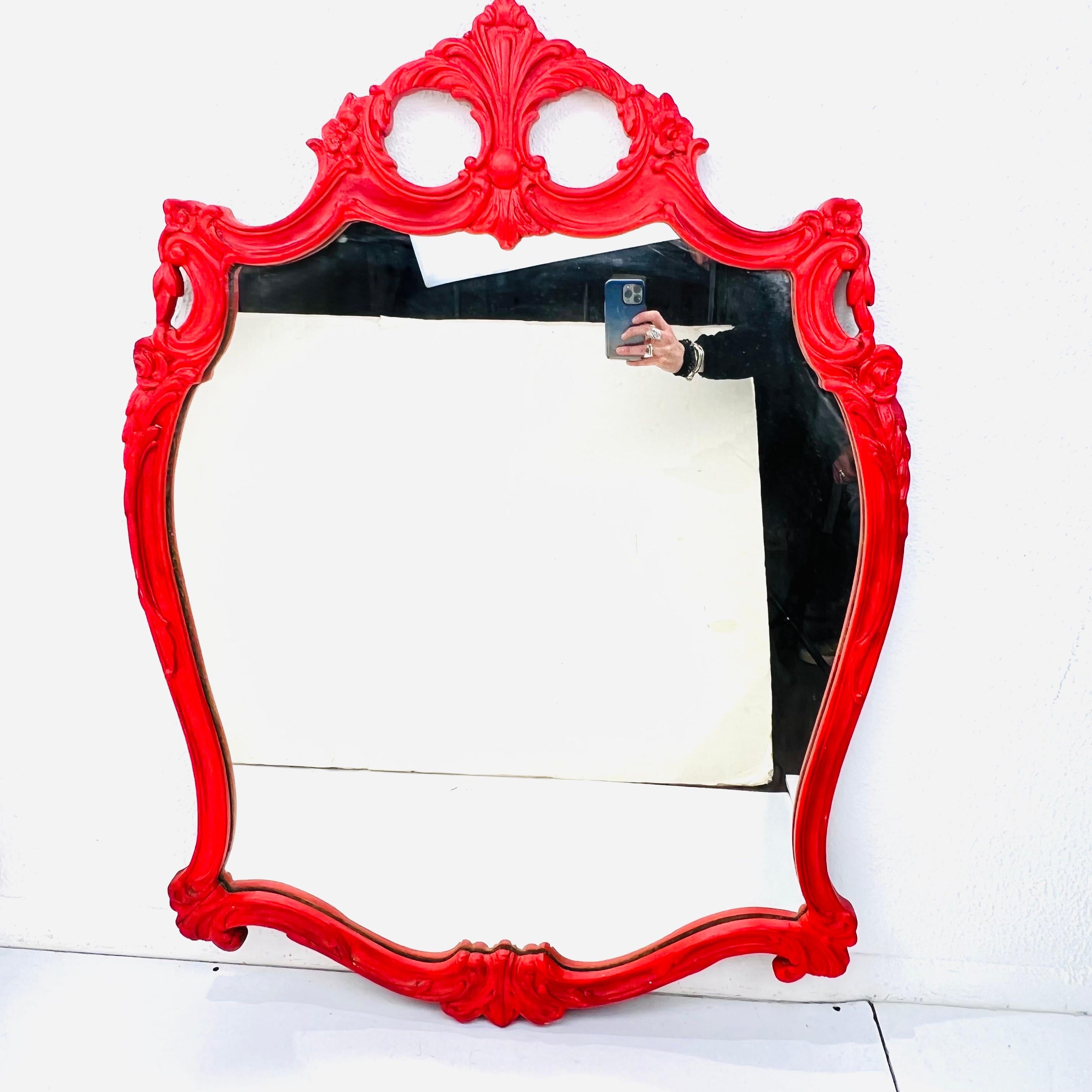 Pair of 19th Century Italian Rococo Style Wall Mirrors For Sale 1