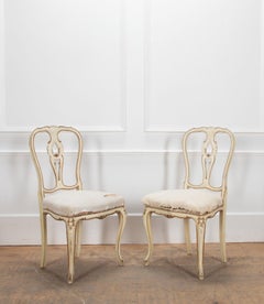 Paire de chaises d'appoint italiennes du 19e siècle