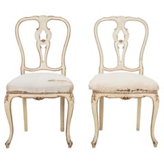 Paire de chaises d'appoint italiennes du 19e siècle