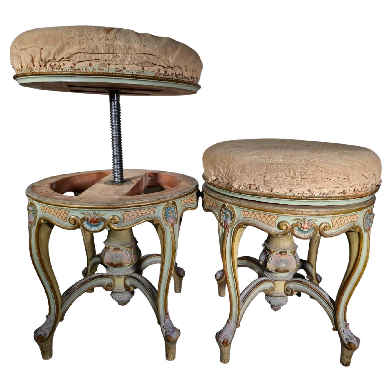 Pair of 19th Century Italian Stools For Sale