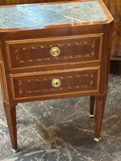 Pair of 19th Century Italian Tables with Marquetry Inlay