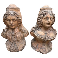 Pair Of 19th Century Italian Terracotta Busts
