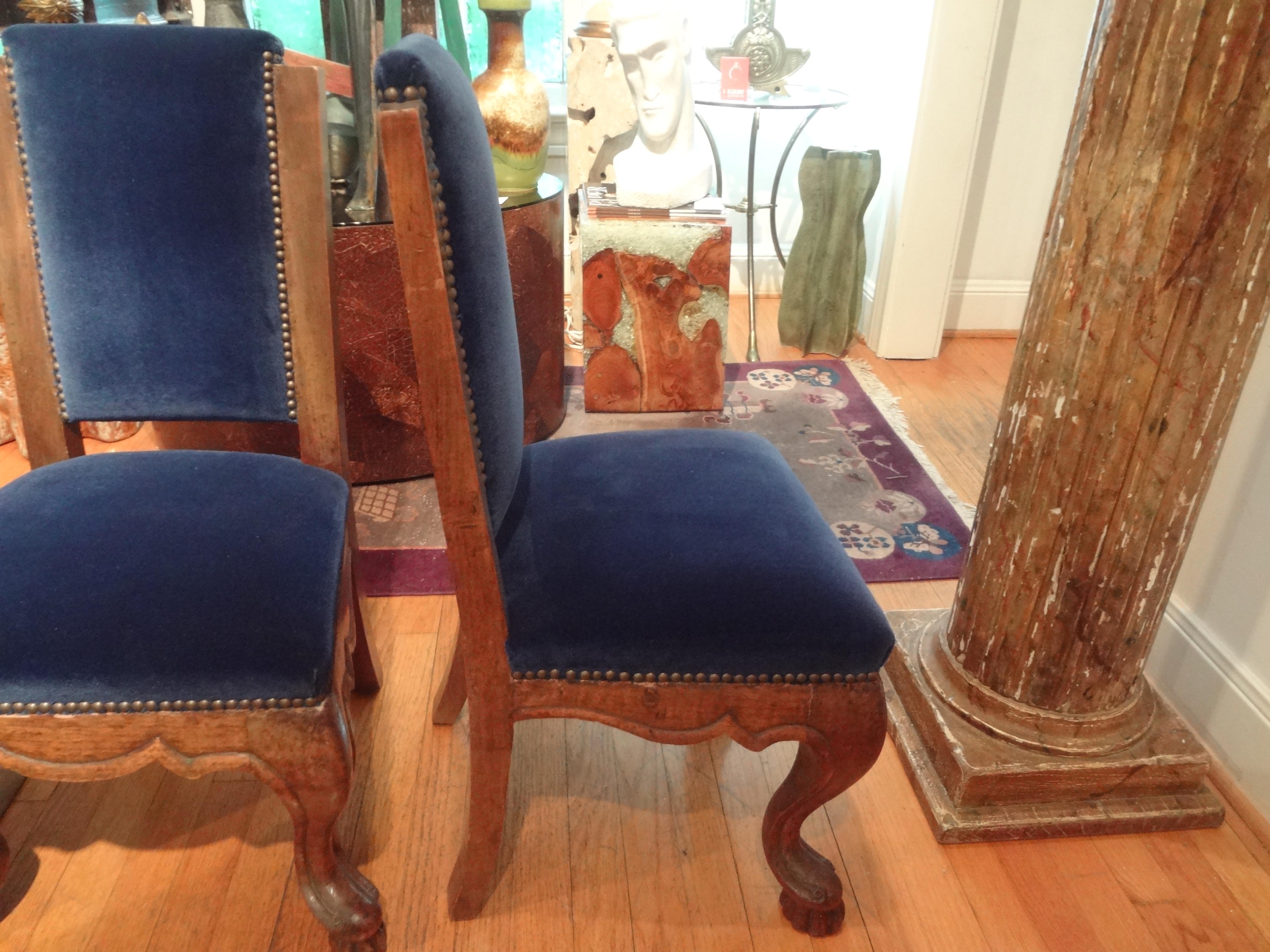 Pair of 19th Century Italian Walnut Children's Chairs For Sale 2