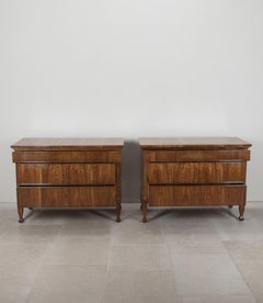 Pair of 19th Century Italian Walnut Commodes