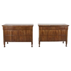Pair of 19th Century Italian Walnut Commodes