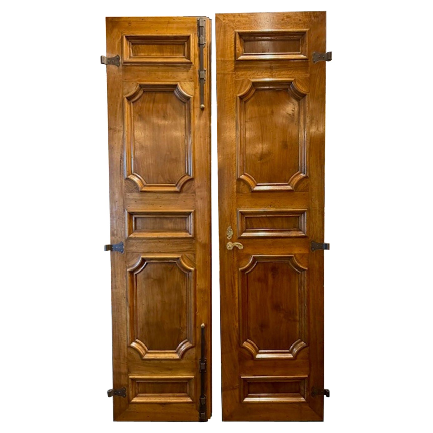 Pair of 19th Century Italian Walnut Doors