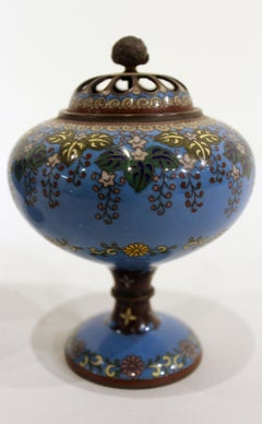 Pair of 19th Century Japanese Cloisonné Censors