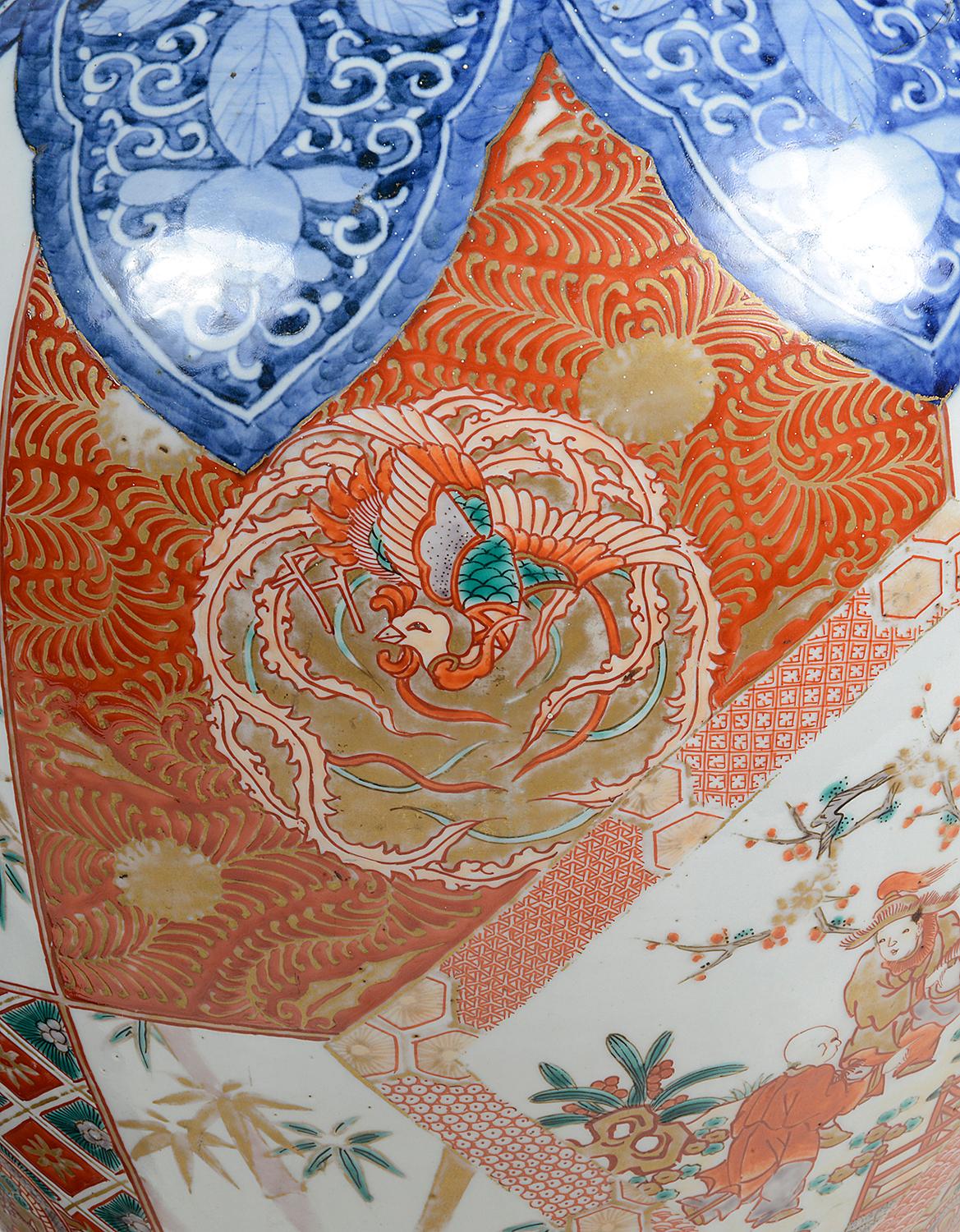 Pair of 19th Century Japanese Imari Vases 2
