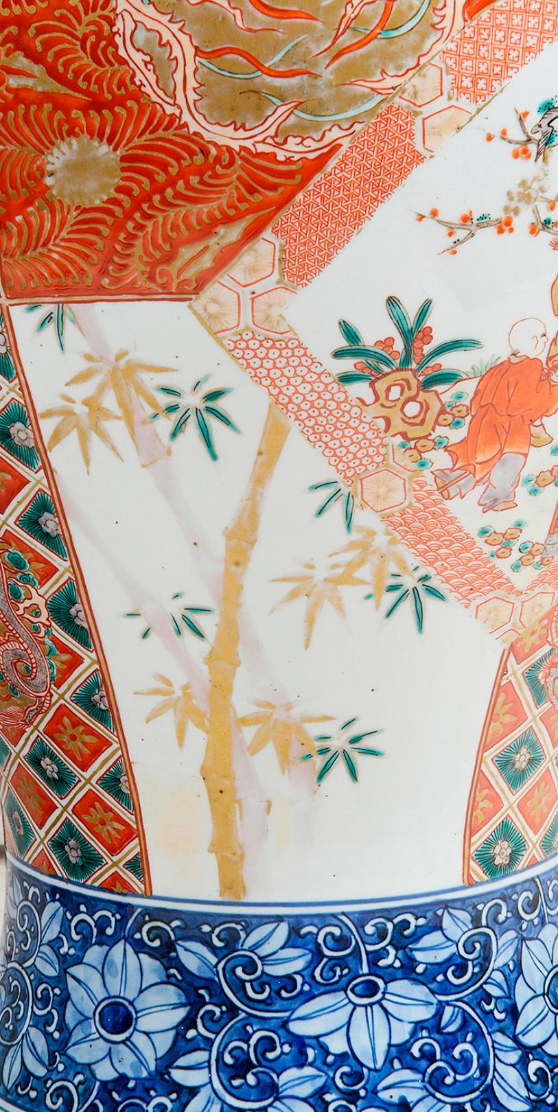Pair of 19th Century Japanese Imari Vases 3