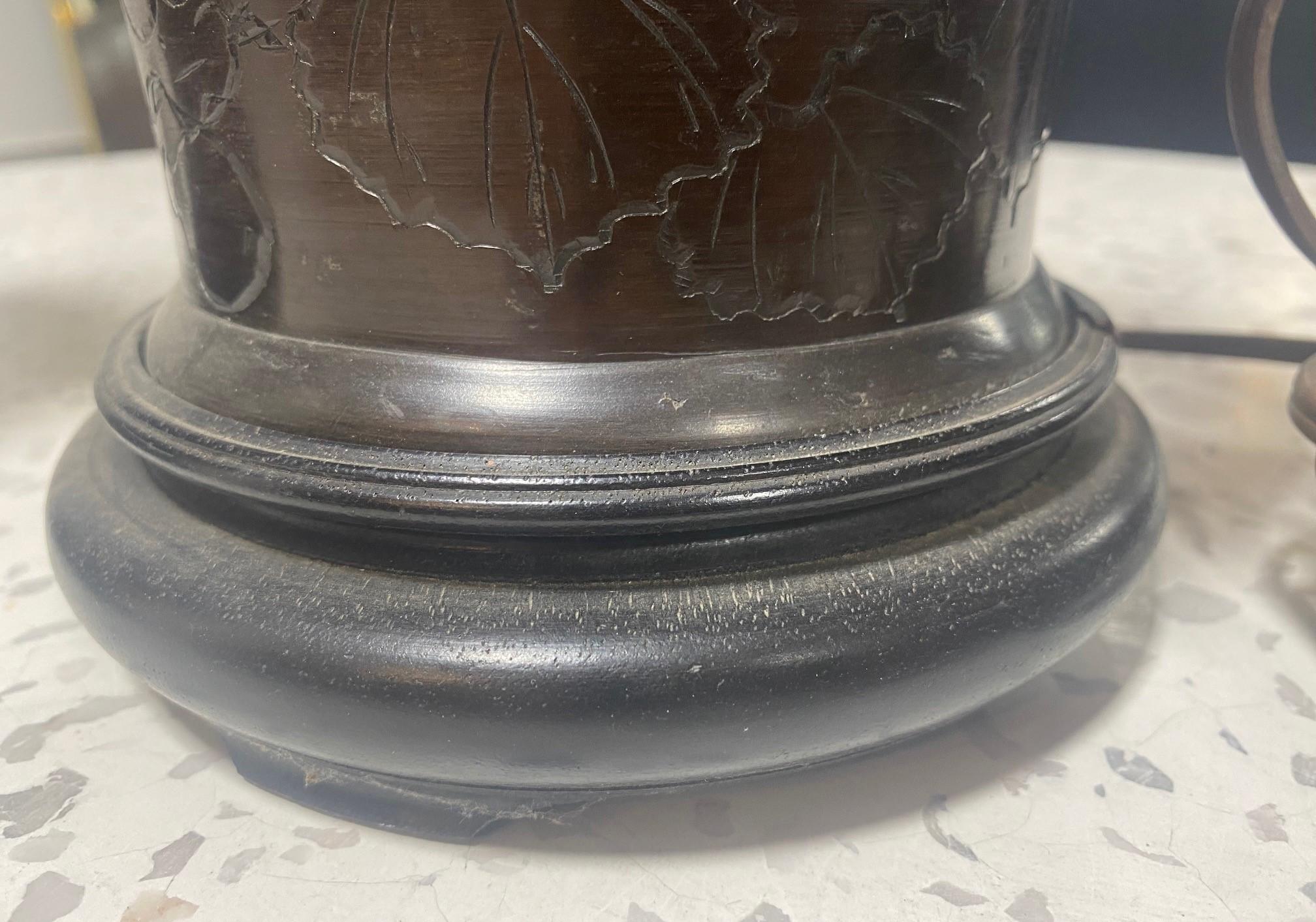 Paire de lampes de bureau japonaises du 19ème siècle en bronze représentant un dragon en vente 7