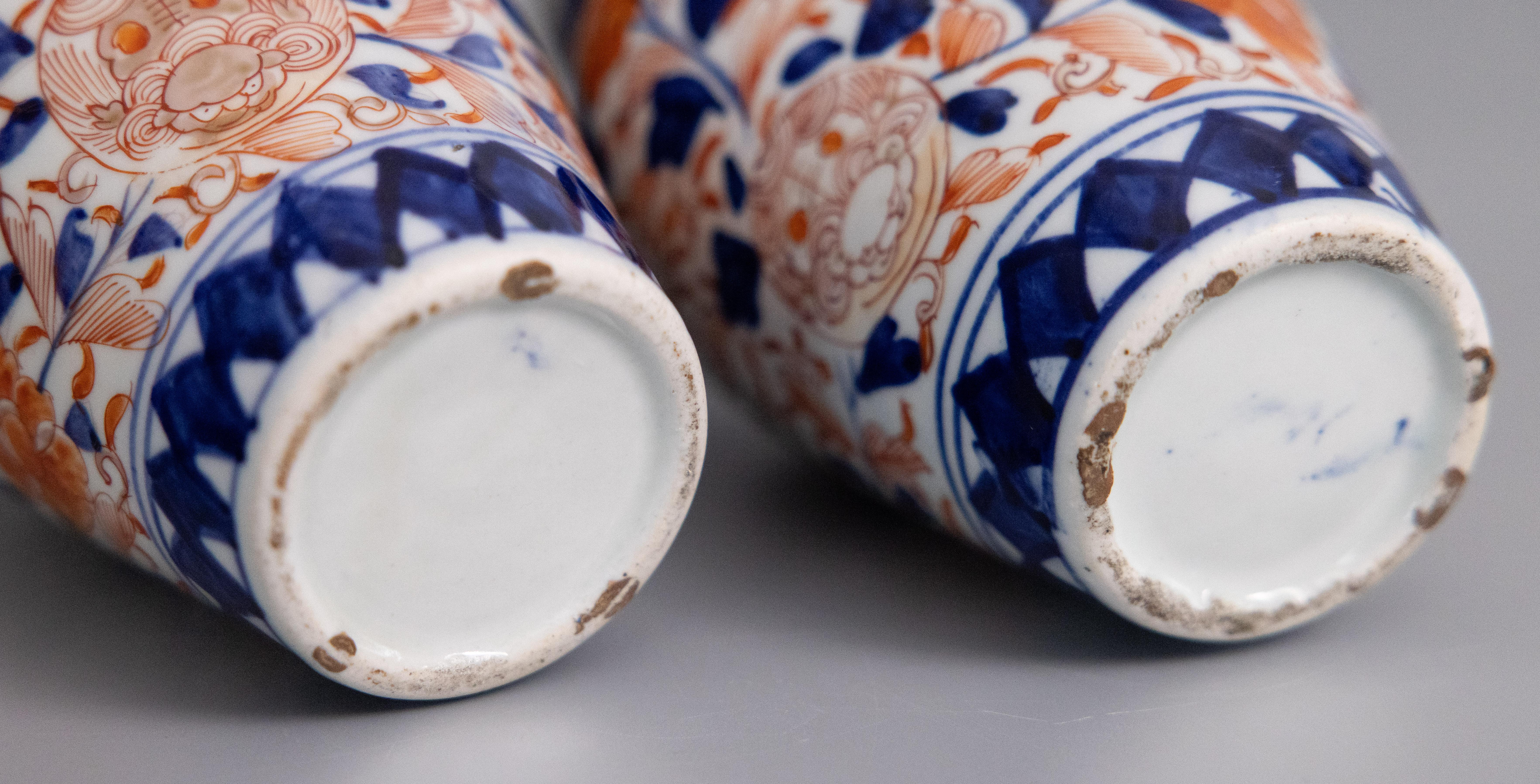 Pair of 19th Century Japanese Meiji Period Imari Porcelain Vases For Sale 6