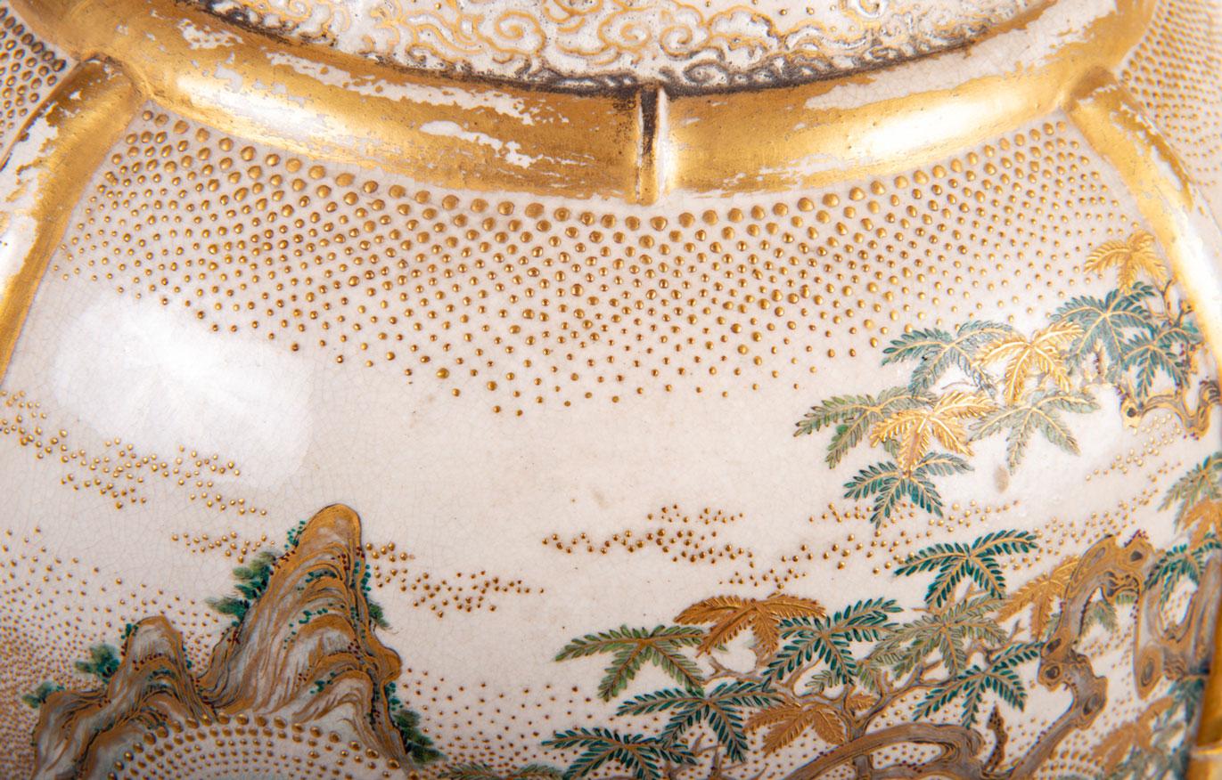 Pair of 19th Century Japanese Satsuma Vases / Candelabra 8