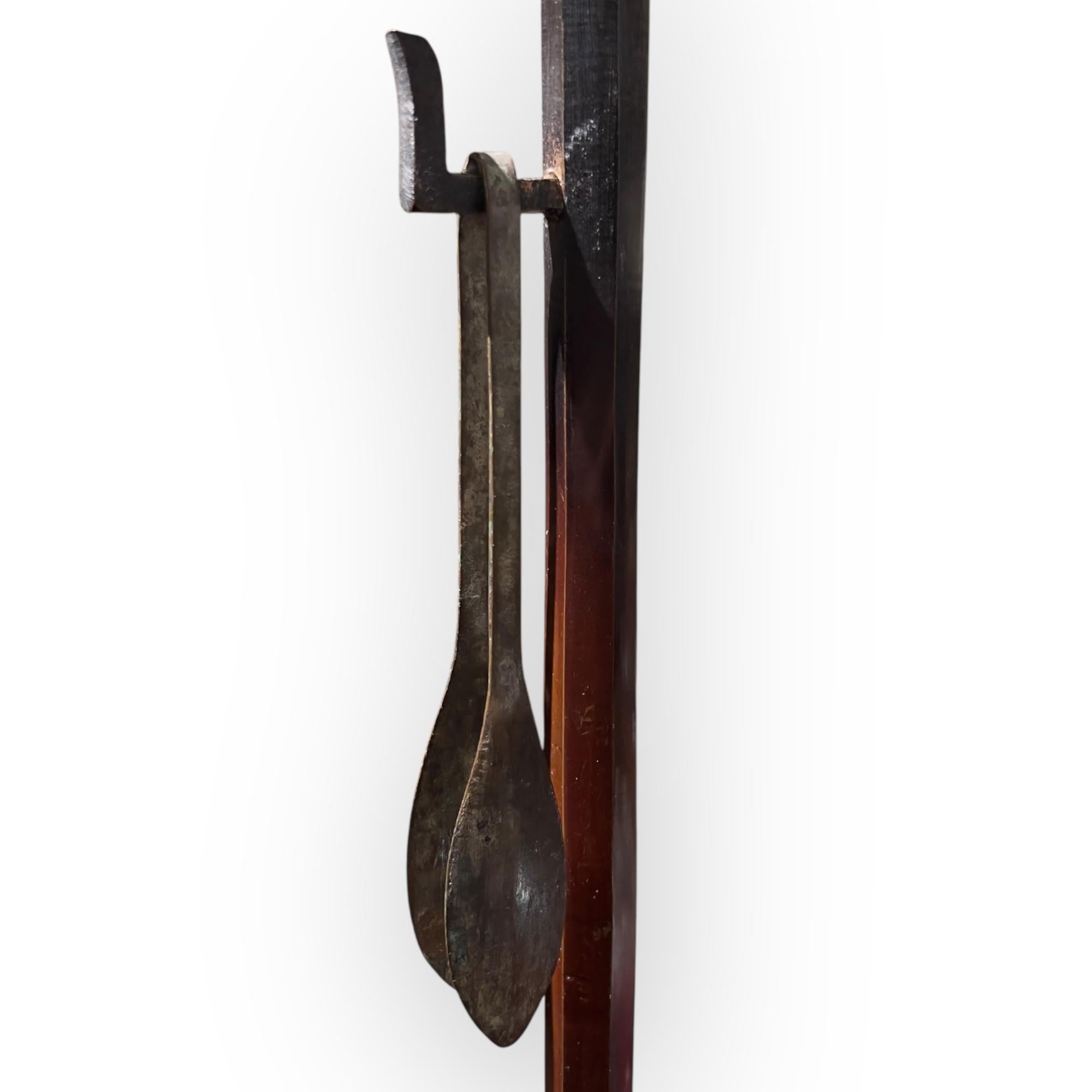 Pair of 19th Century Japanese Shokudai Bronze Candle Stands

This elegant pair of mid-19th century Japanese Shokudai bronze candle stands showcases the refined artistry of traditional Japanese metalwork. The candle stands feature tall rods