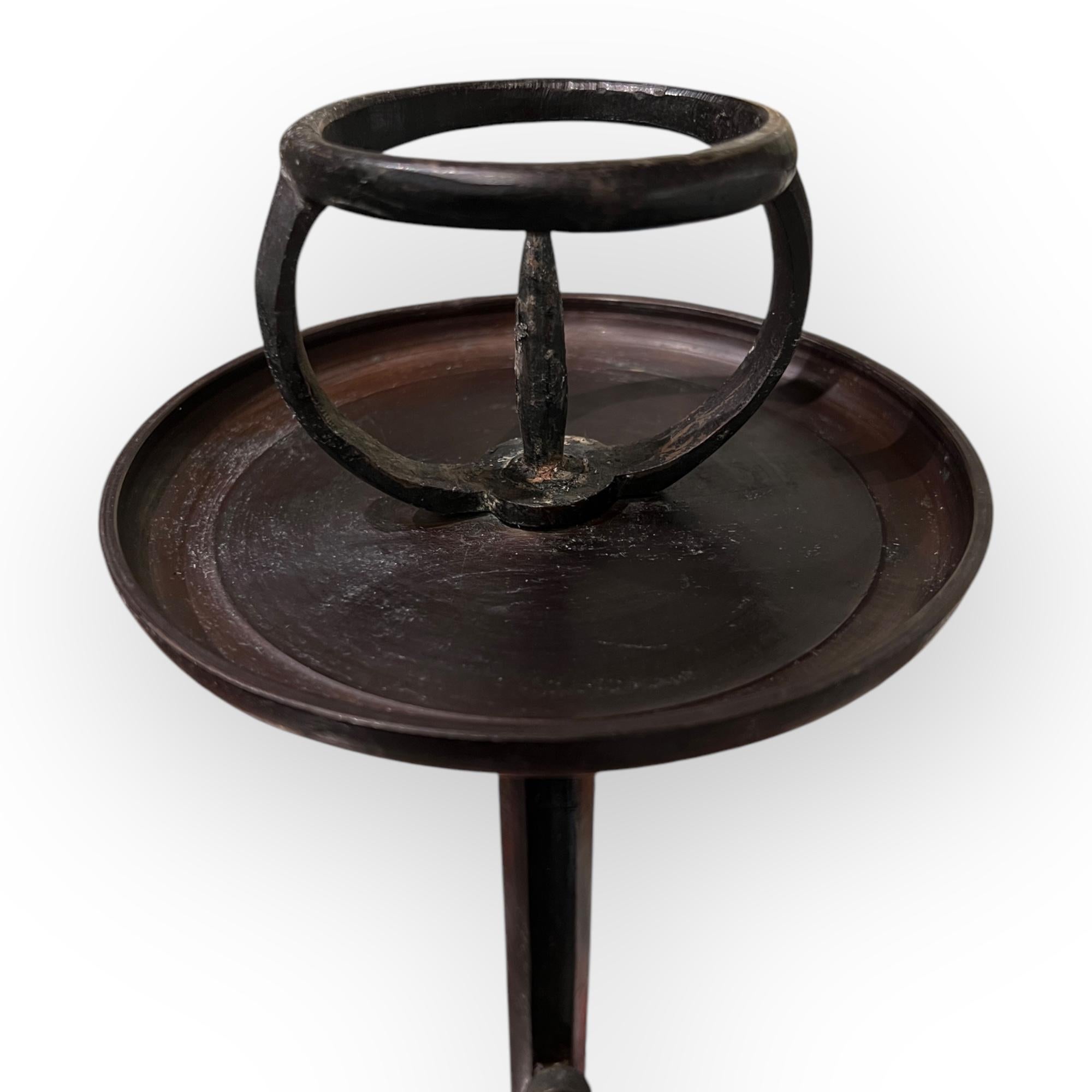 Cast Pair of 19th Century Japanese Shokudai Bronze Candle Stands