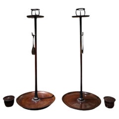 Pair of 19th Century Japanese Shokudai Bronze Candle Stands