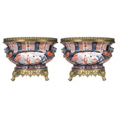 Pair of 19th Century Japanese Style Samson Imari Jardinières