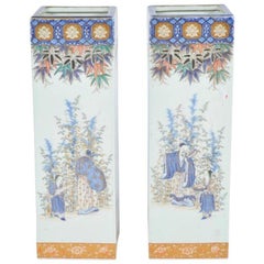 Pair of 19th Century Japanese Vases or Lamps
