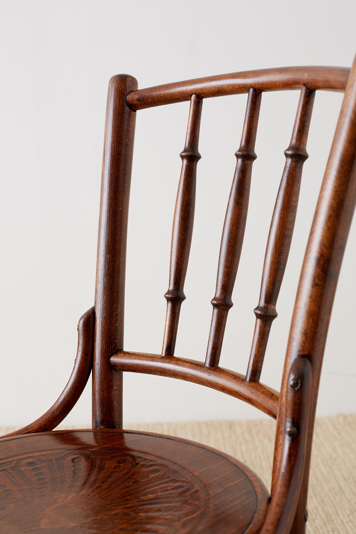 Pair of 19th Century JJ Kohn Viennese Bentwood Chairs 7