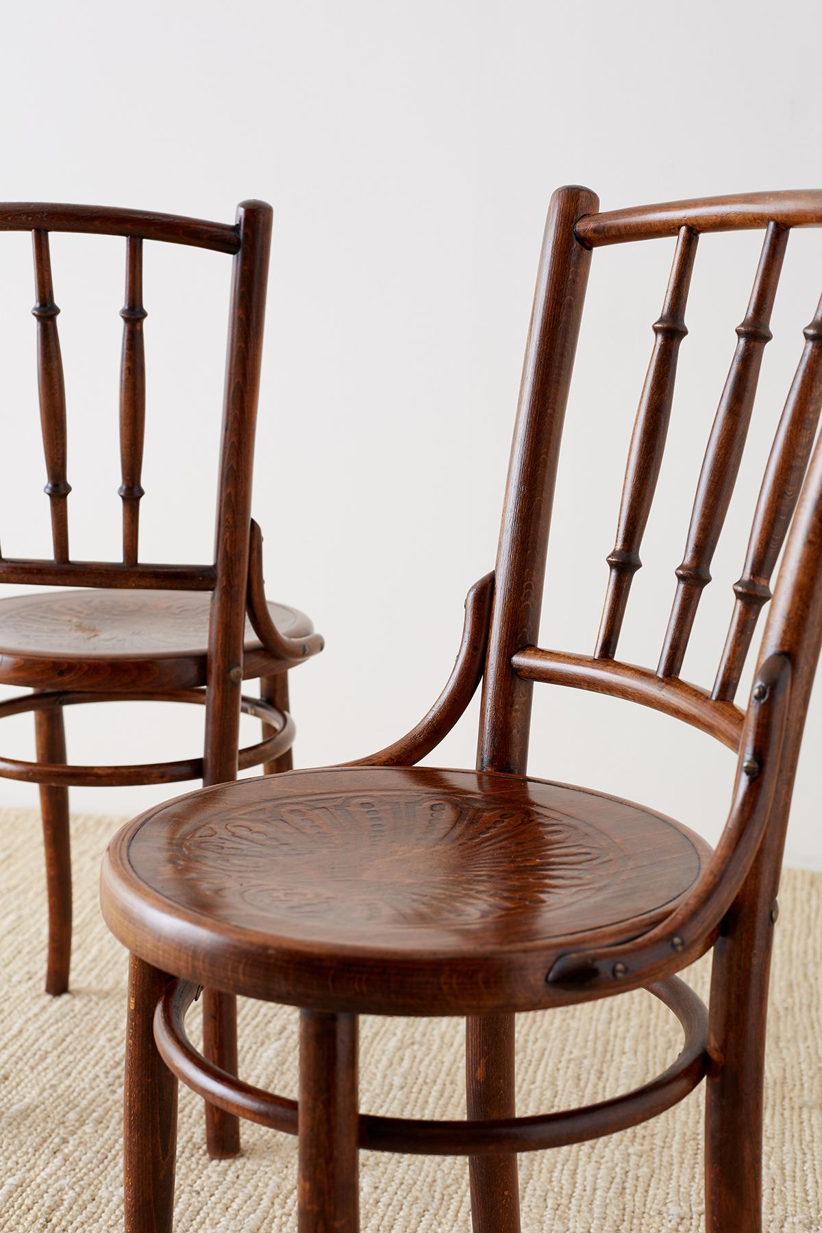 Pair of 19th Century JJ Kohn Viennese Bentwood Chairs 8
