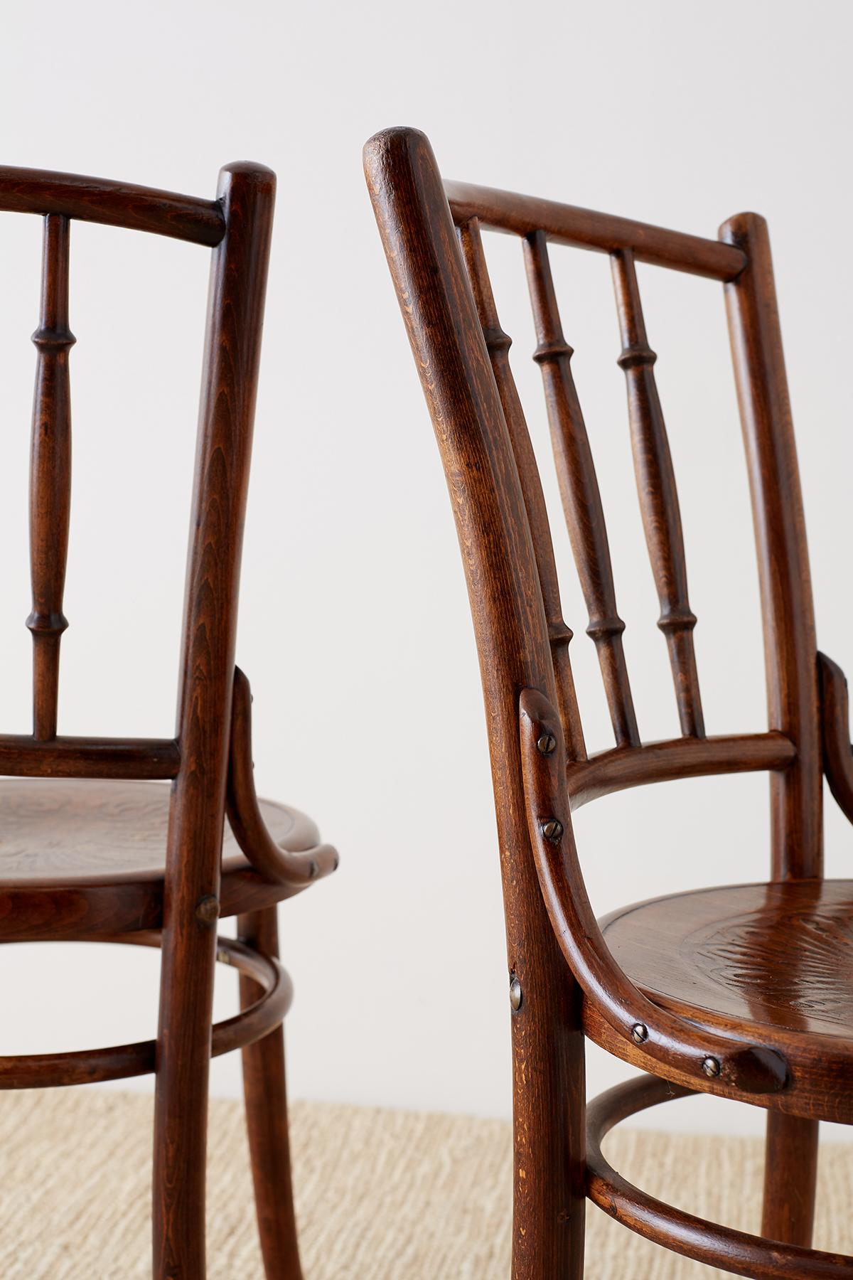 Pair of 19th Century JJ Kohn Viennese Bentwood Chairs 11