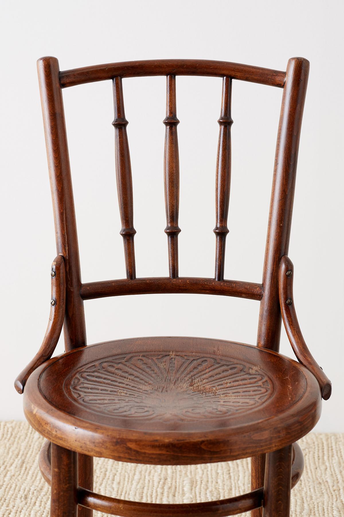 Hand-Crafted Pair of 19th Century JJ Kohn Viennese Bentwood Chairs