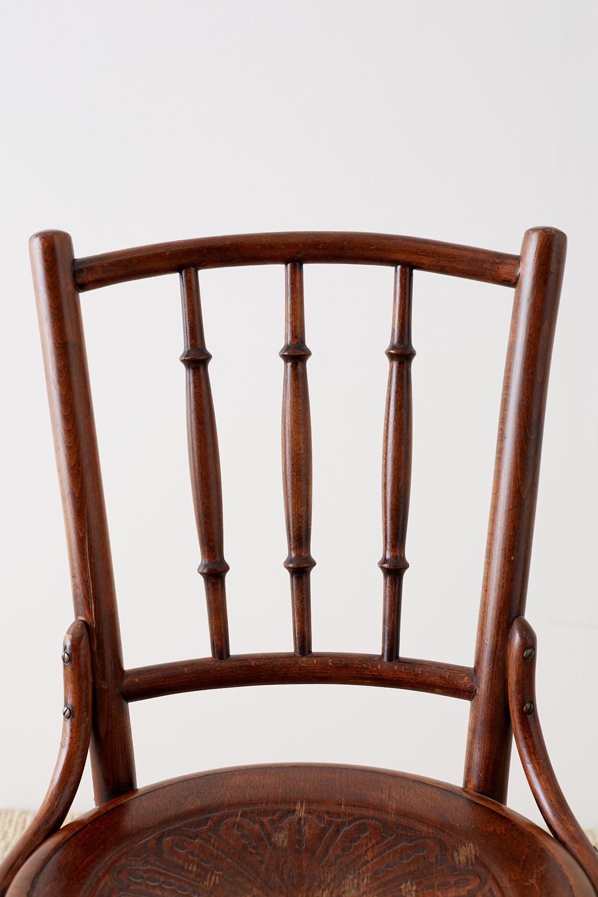 Pair of 19th Century JJ Kohn Viennese Bentwood Chairs In Good Condition In Rio Vista, CA