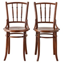 Paire de chaises viennoises en bois courbé JJ Kohn du 19ème siècle