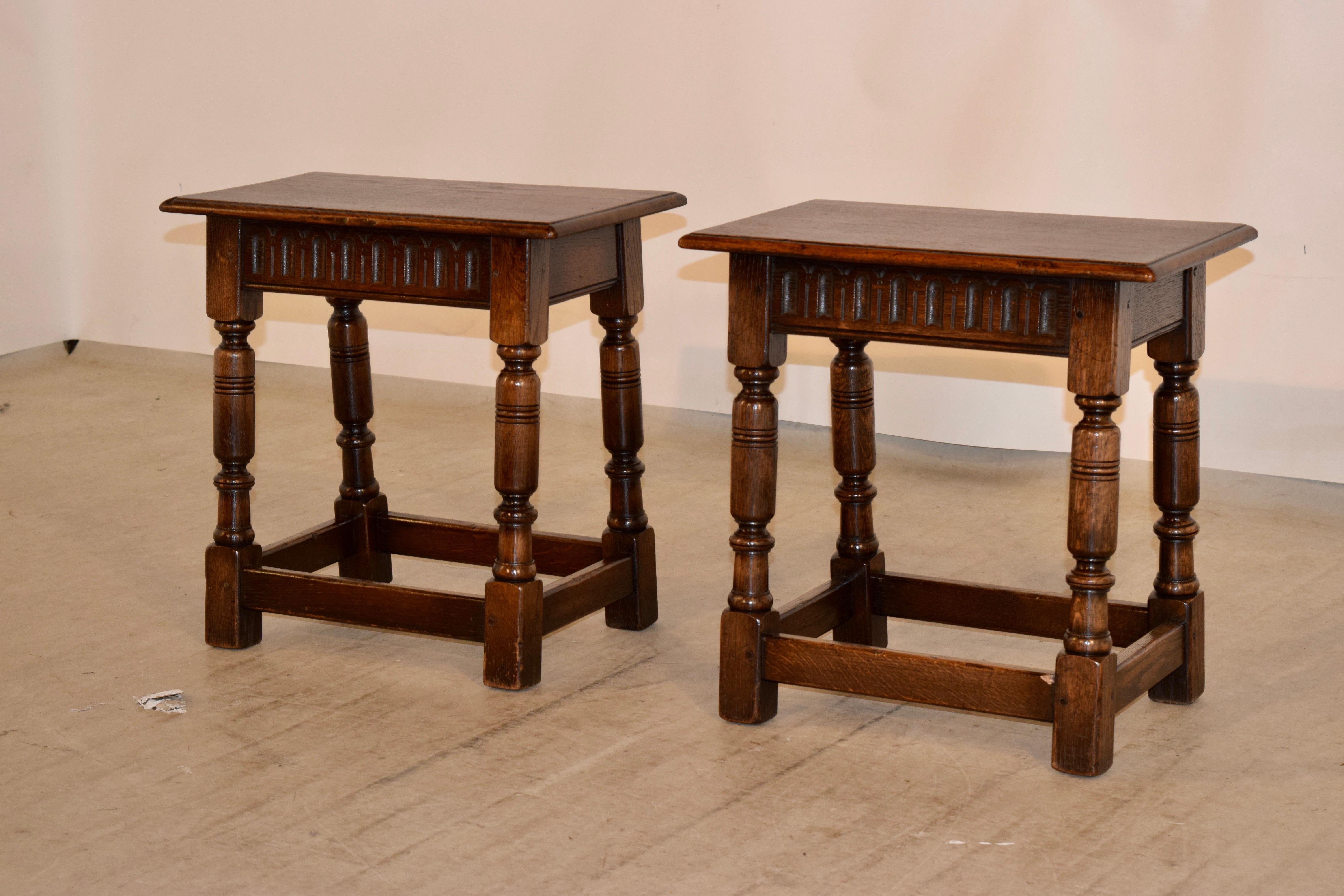 English Pair of 19th Century Joint Stools from England