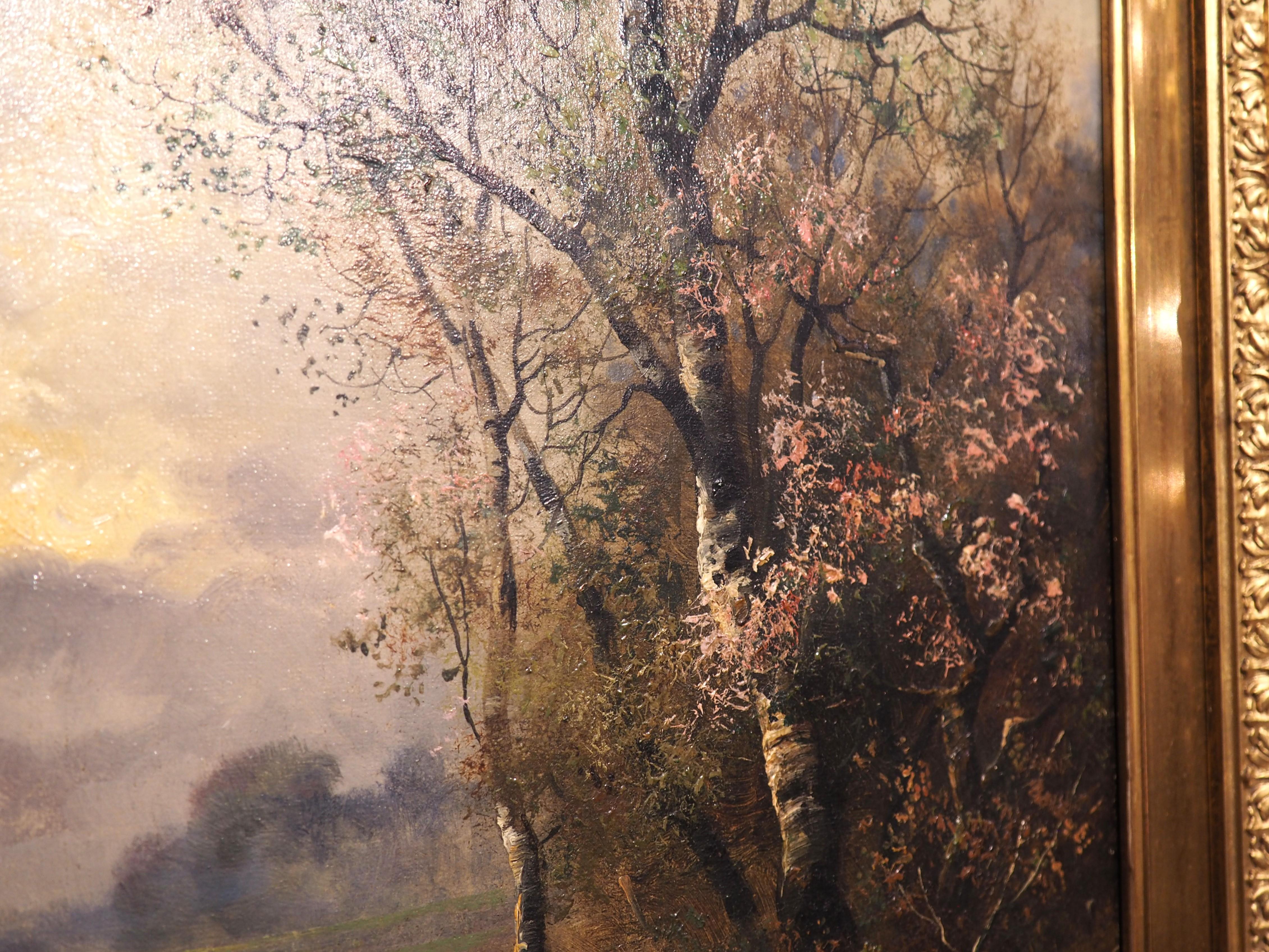 Pair of 19th Century Landscape Oil Paintings in Rich Giltwood Frames 7
