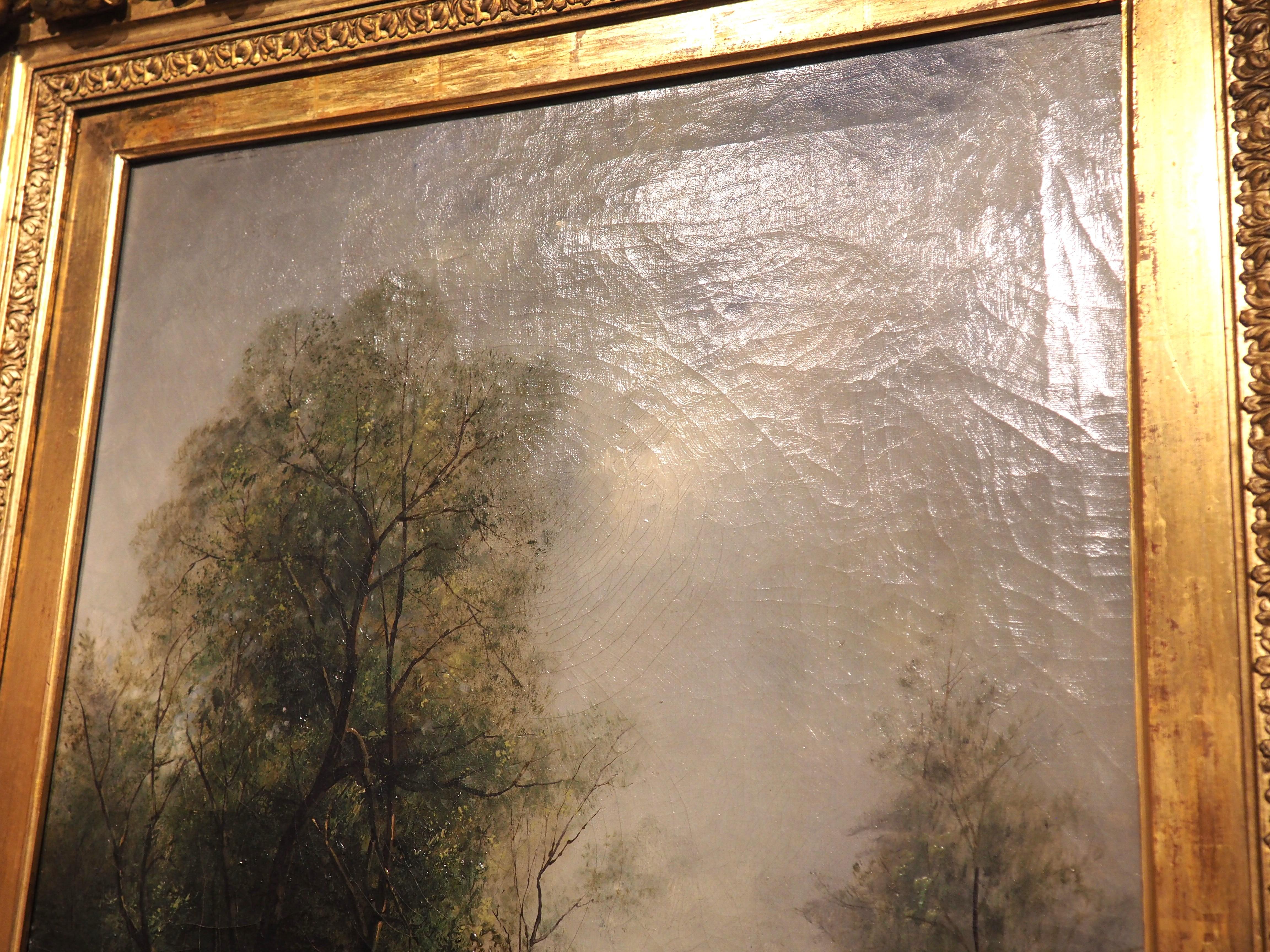Pair of 19th Century Landscape Oil Paintings in Rich Giltwood Frames 9