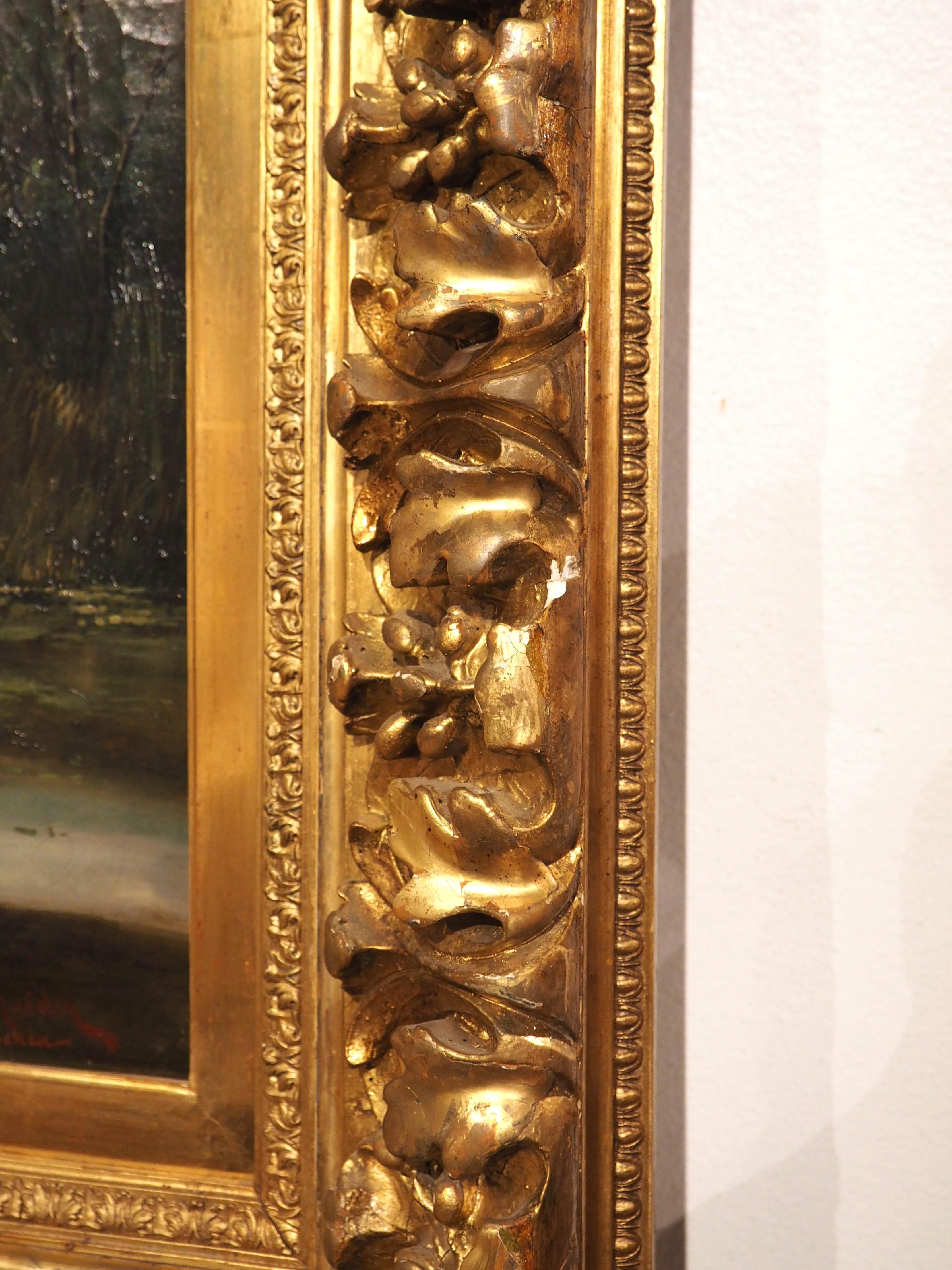 Pair of 19th Century Landscape Oil Paintings in Rich Giltwood Frames 10