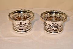 Pair of 19th Century Large Bottle Coasters