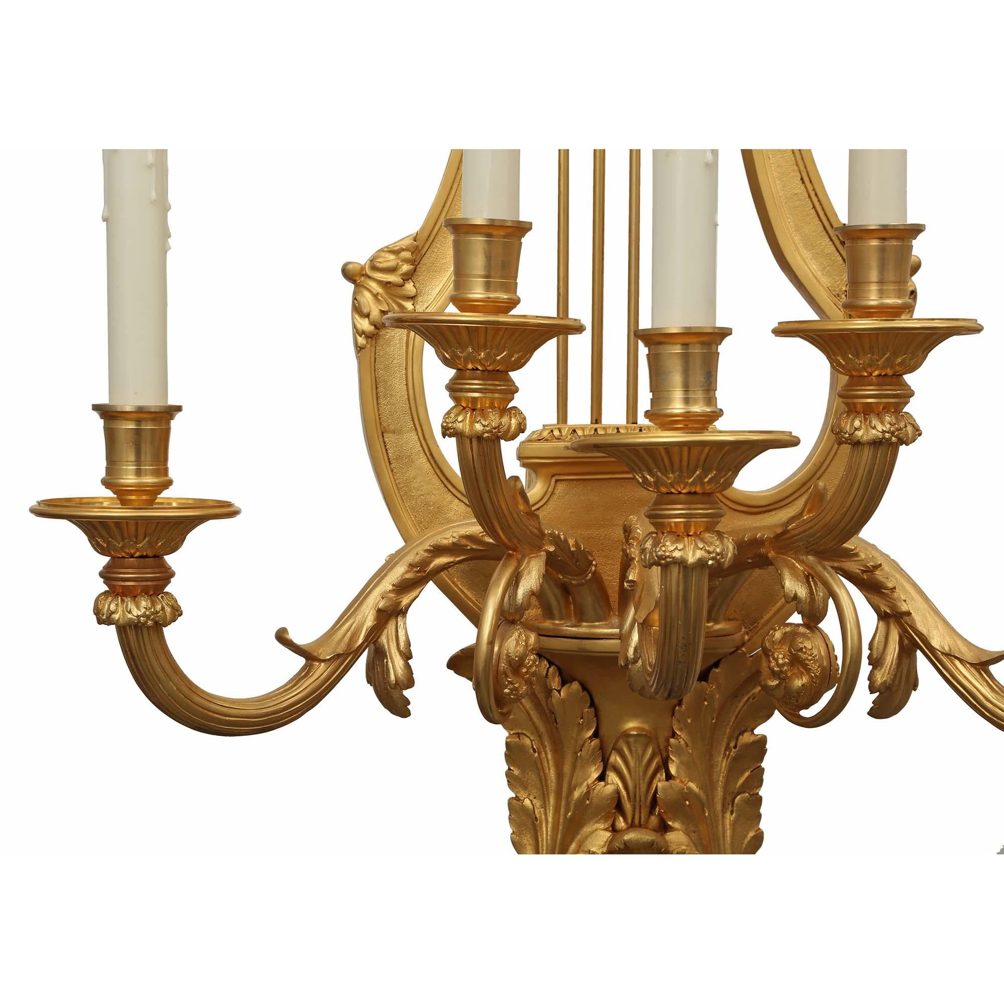 Pair of 19th Century Large Scale Ormolu Sconces For Sale 1